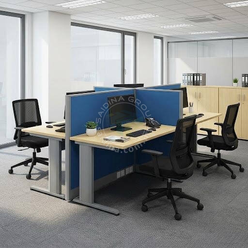 4 seater workstation