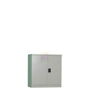 low steel cabinet with swing door