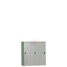 low steel cabinet with sliding door