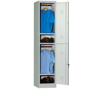 2 compartment locker