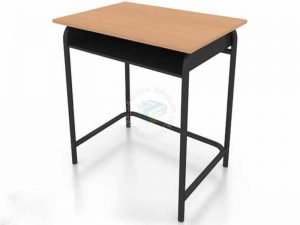 Meja Sekolah | Top Chip board Bertutup & Rangka Besi | School Desks | 700mm W x 500mm D x 760mm H | Model : STD 002