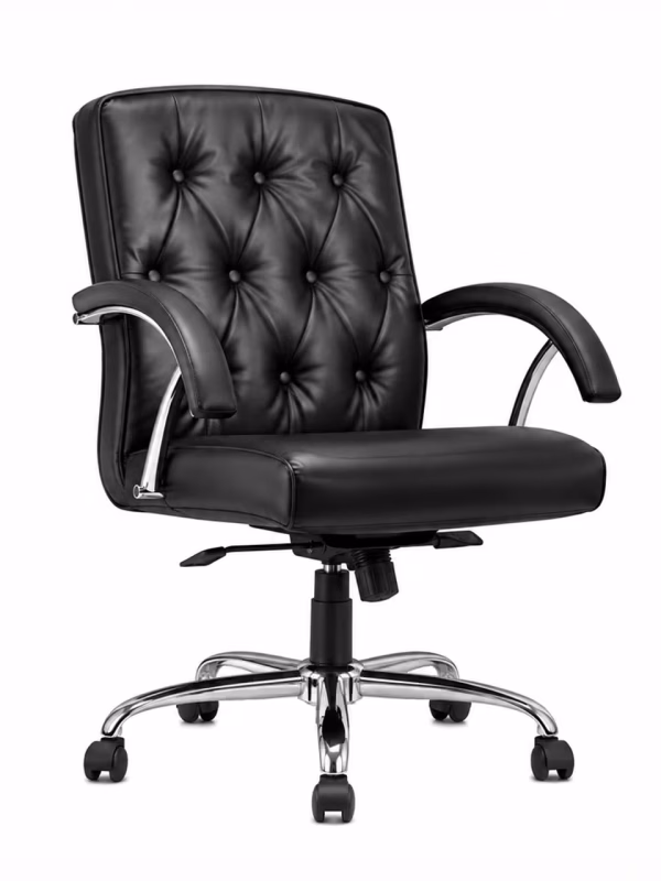 LEATHER LOWBACK CHAIR