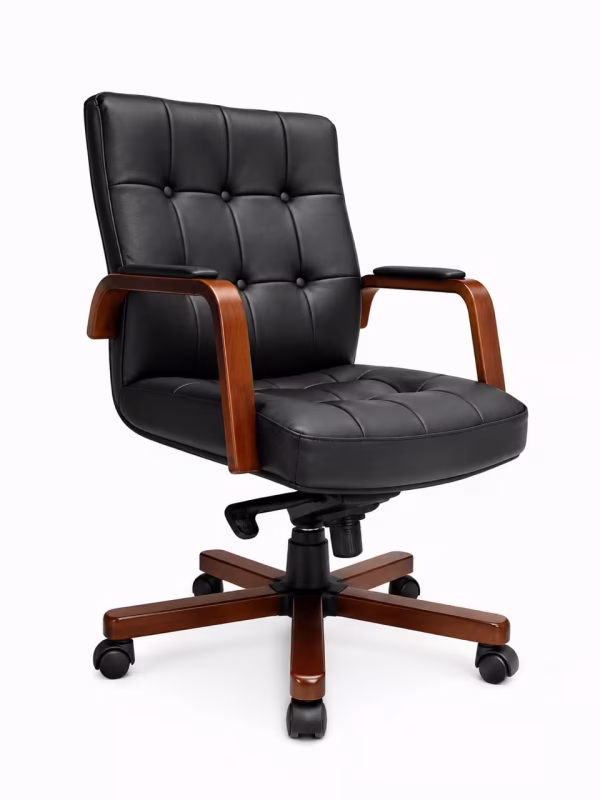 leather low back chair