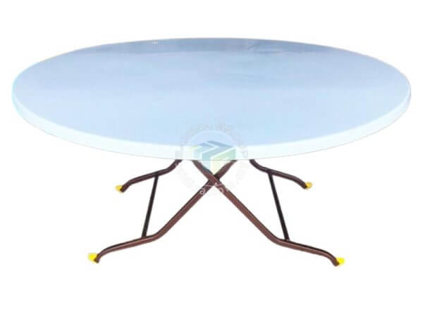 Meja Plastik Lipat Bulat | Round Plastic Folding Tables c/w square tube folding metal leg