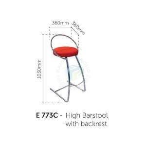 Bar Chair with Backrest
