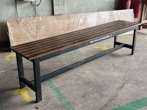 wooden canteen bench