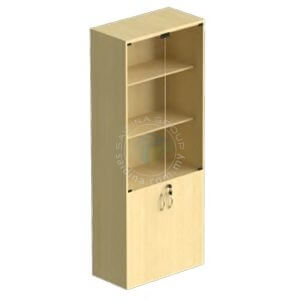 Book Shelf & Glass Door Cabinet